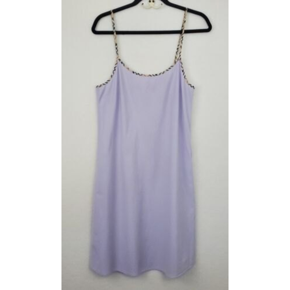 Burberry London Womens Lavender Nova Check Y2K Slip Cami Cotton Dress Size M
